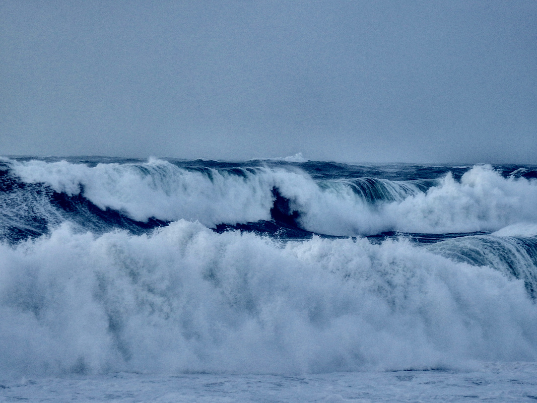 Massive waves during Storm Imogen at Sennen Cove