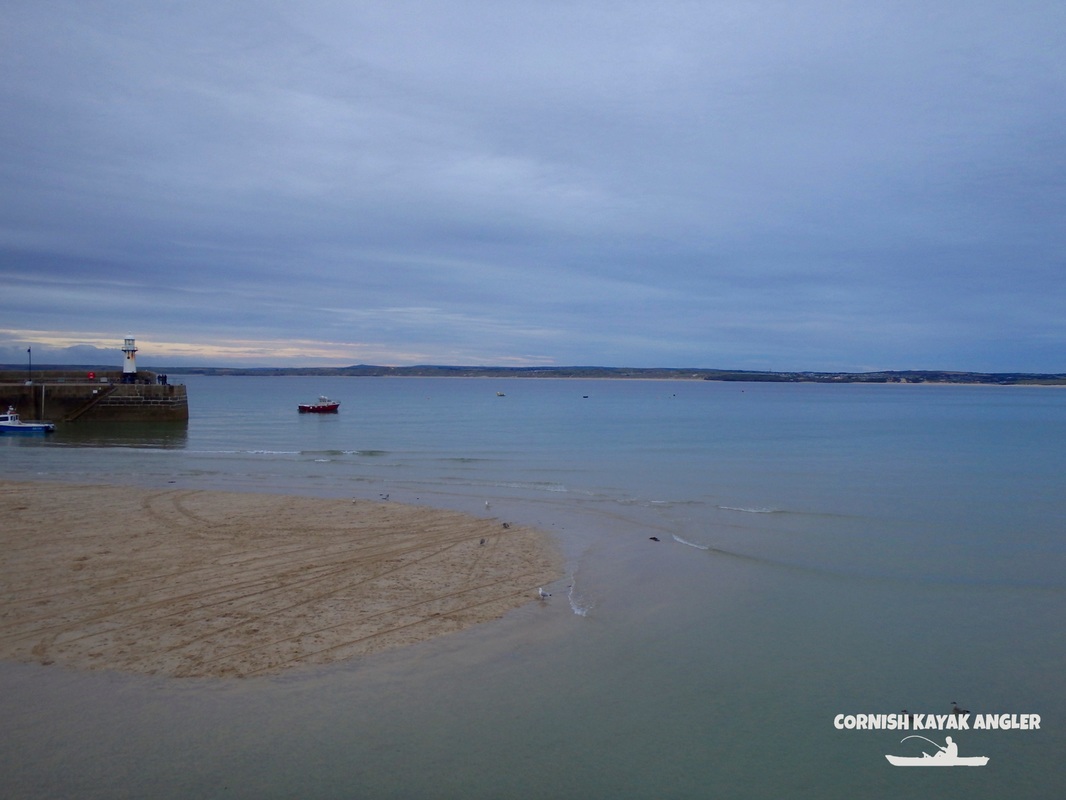 Kayak Fishing at St Ives - Looking out over St Ives Bay