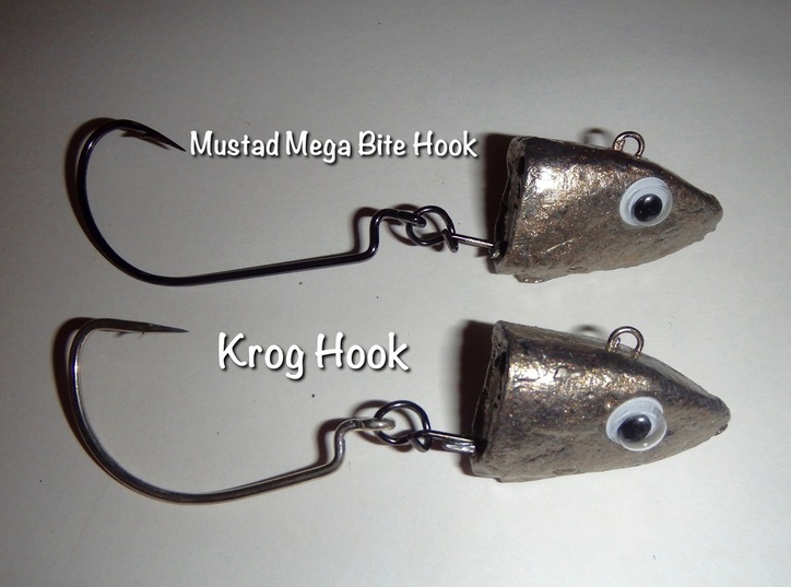 Homemade Fishing Lead Head - Krog Premium Hook and Mustad Mega Bite Hook