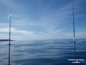 Kayak Fishing at Sennen - Looking back towards Longships Lighthouse