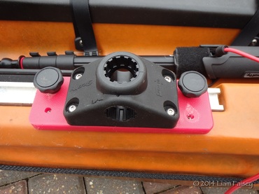 Accessory Mounting Board for Slide Tracks on Fishing Kayaks