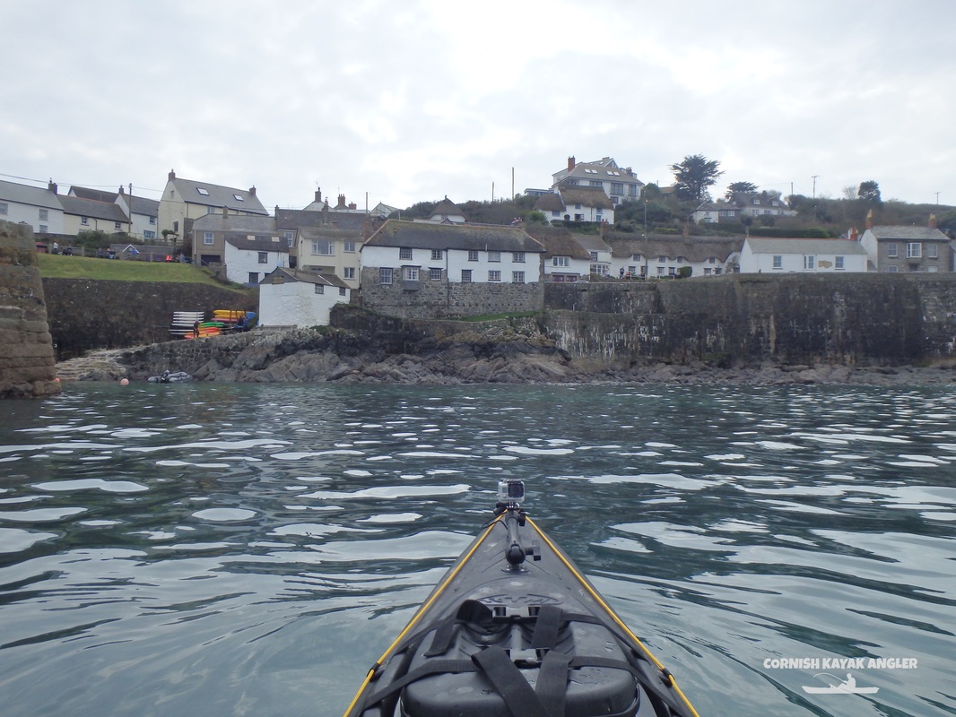 Kayak Fishing at Cadgwith - paddling back into the harbour