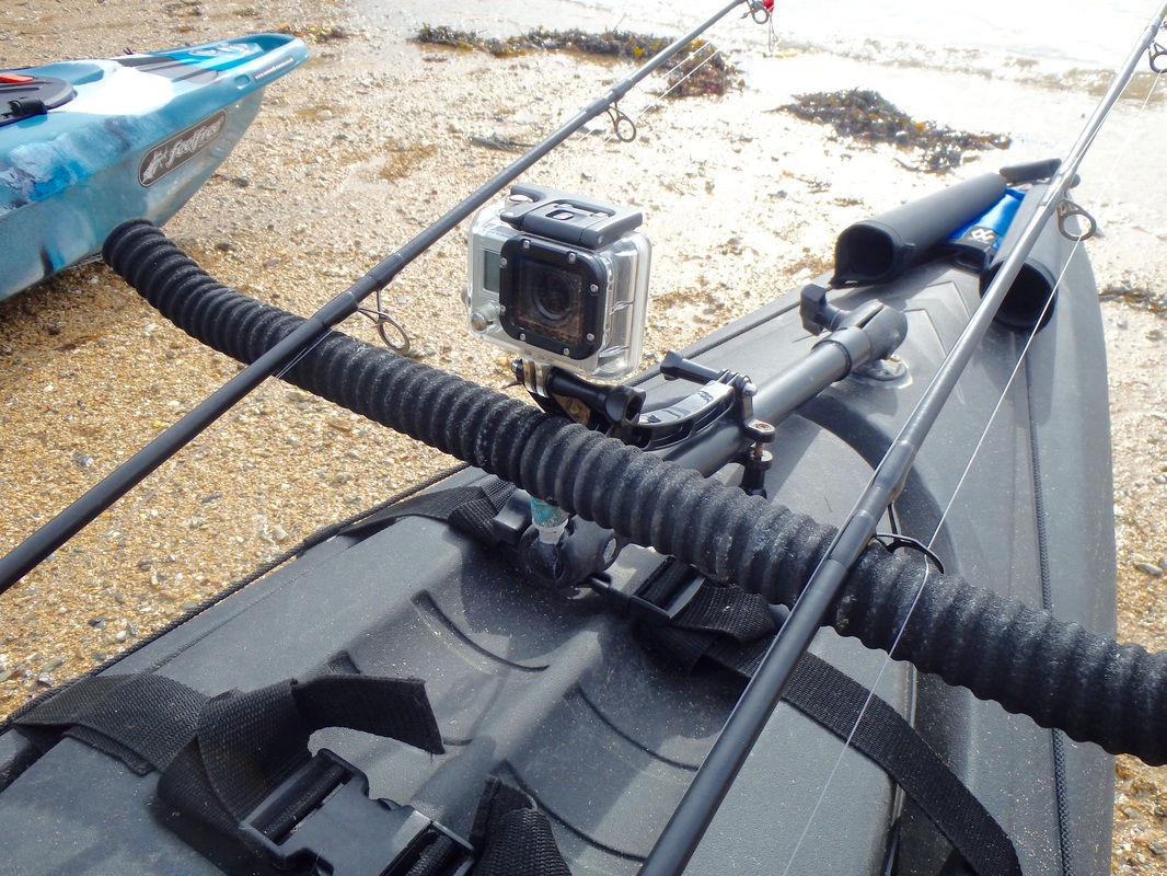 Ram Pole Rod Rest with Go Pro Mount for Kayak Fishing
