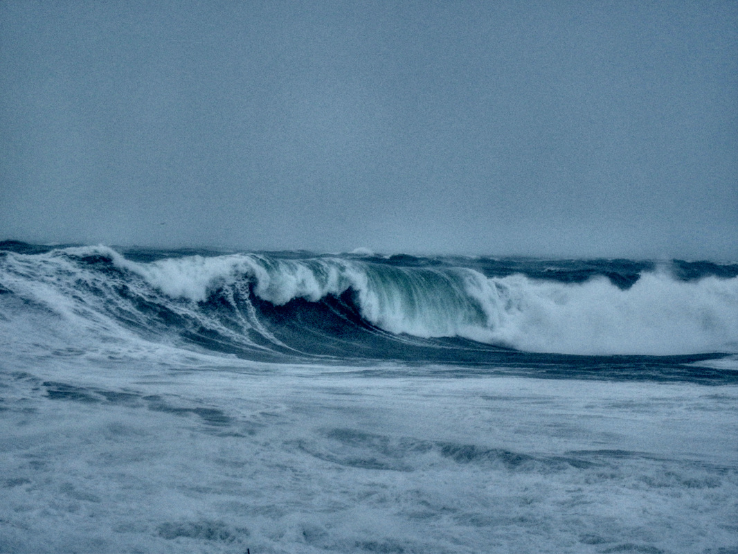 Huge waves during Storm Imogen at Sennen Cove