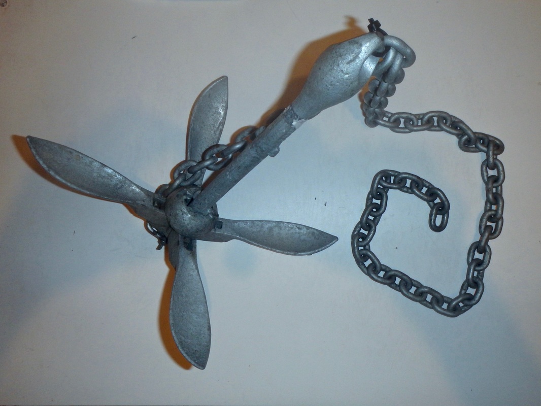 Kayak Fishing 1.5kg Grapnel Anchor with 6mm Chain