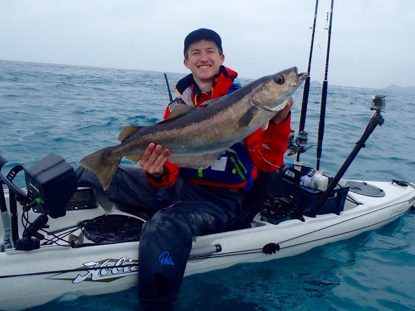 Pollack caught using the Raymarine Dragonfly 5 Pro fish finder