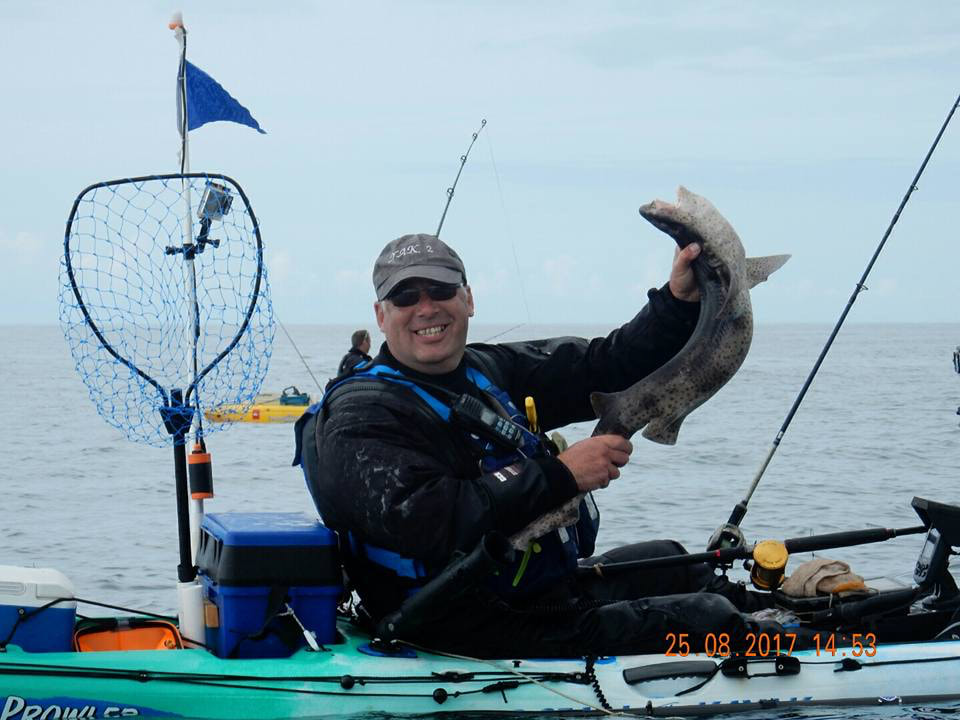 A nice Bull Huss caught at the Penzance Kayak Fishing Meet 2017