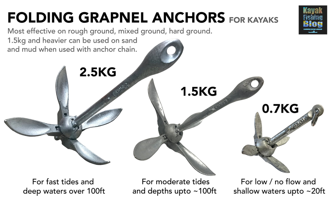 Folding Grapnel Anchors for Kayak Anchoring