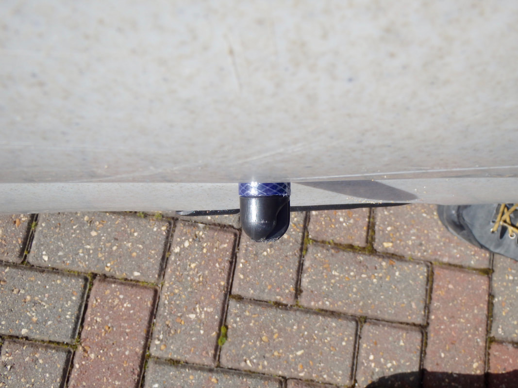 Hobie Livewell intake fitted into the scupper hole 