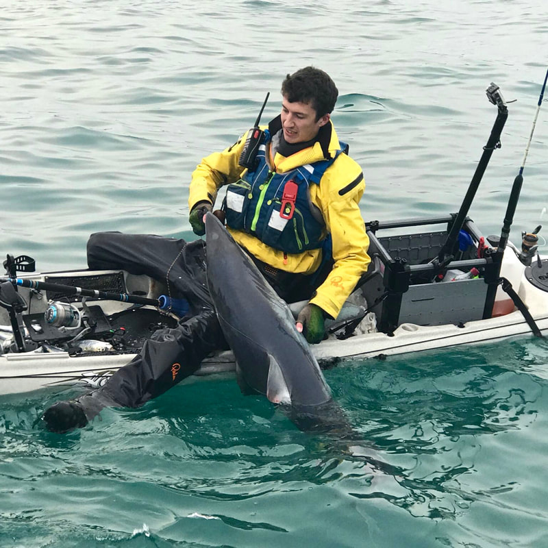 Kayak Fishing for a Porbeagle Shark