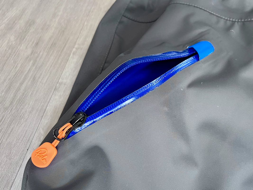YKK AquaGuard Zip on Palm Rogen Drysuit Pocket