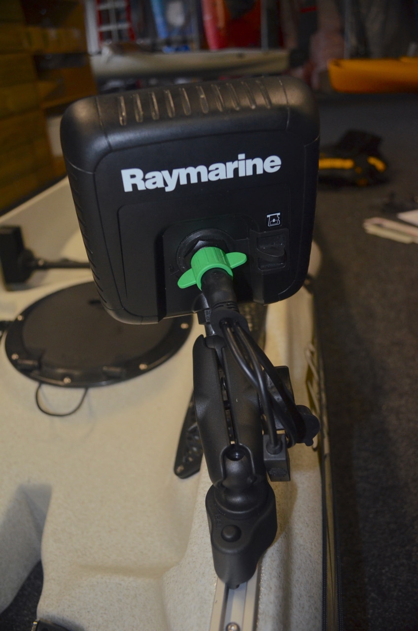 Raymarine Dragonfly 5 Pro installed on a Revolution 16