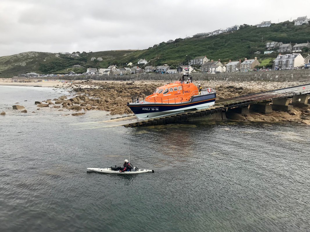 Sennen Lifeboat recovering after an exercise